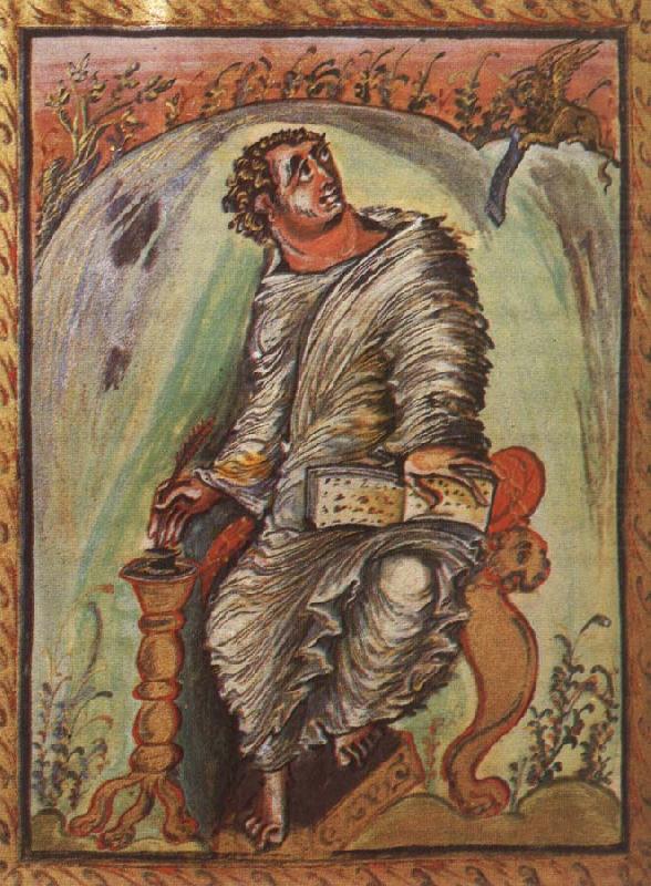 The Saint Johannes, from the Kroningsevangeliarium, unknow artist